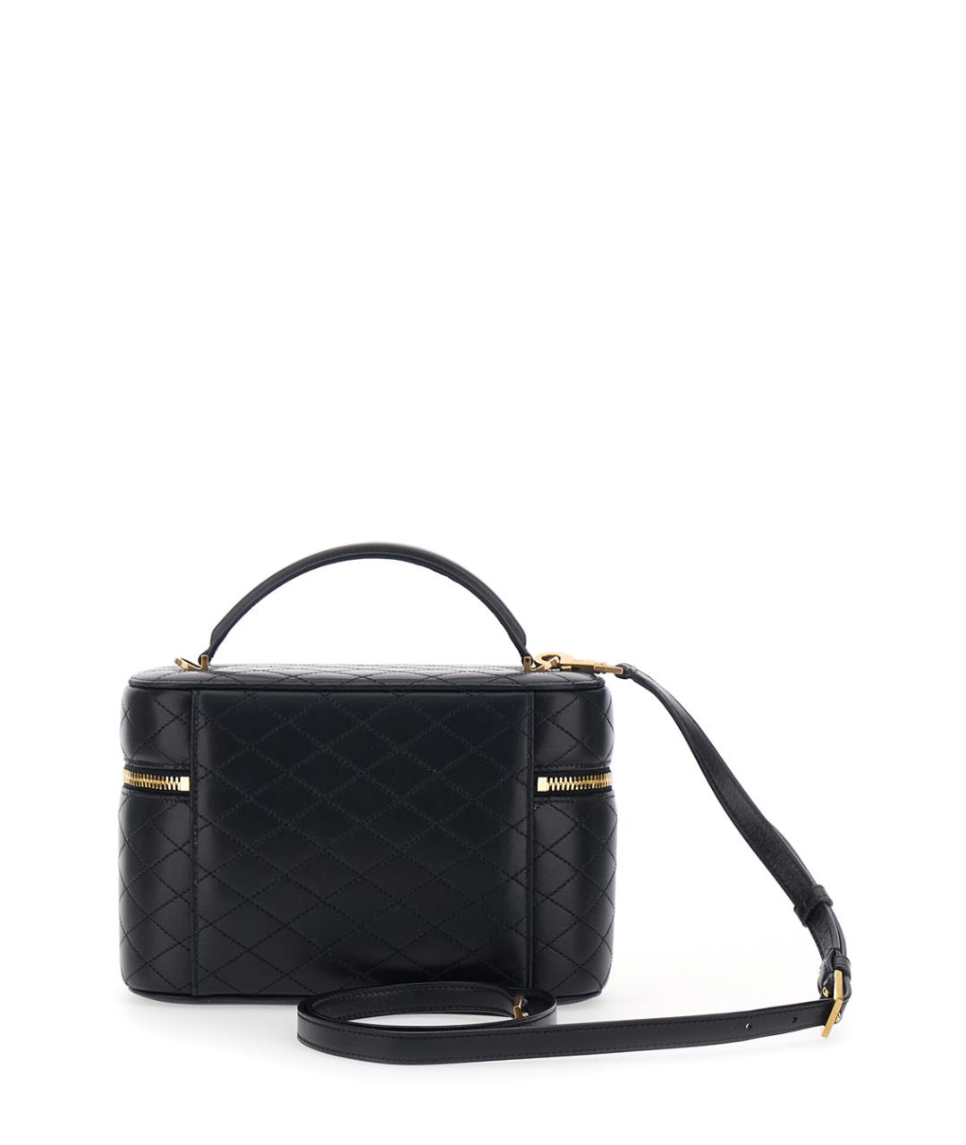 SAINT LAURENT Черная кожаная сумка через плечо, фото 2