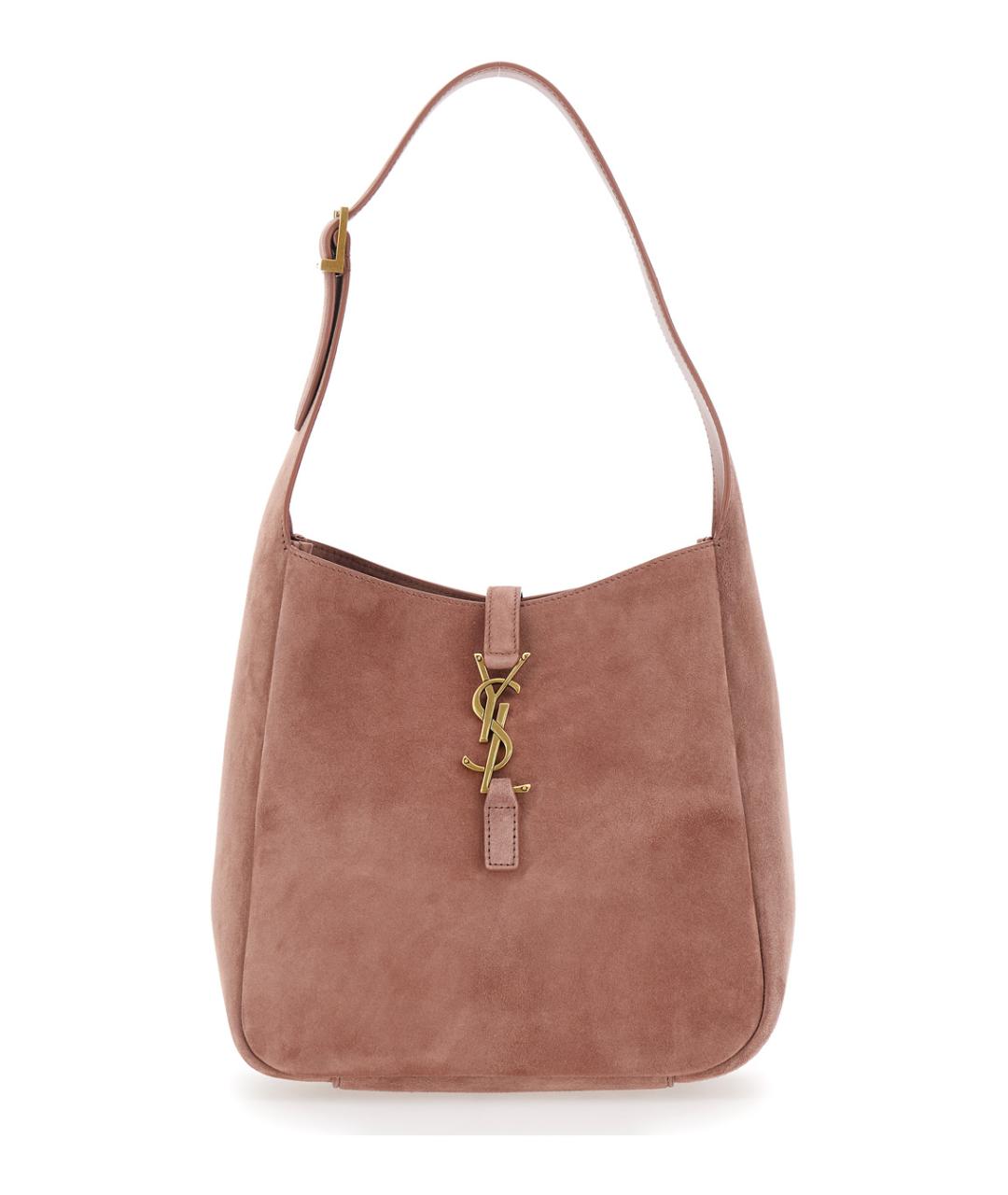 SAINT LAURENT Розовая замшевая сумка через плечо, фото 1