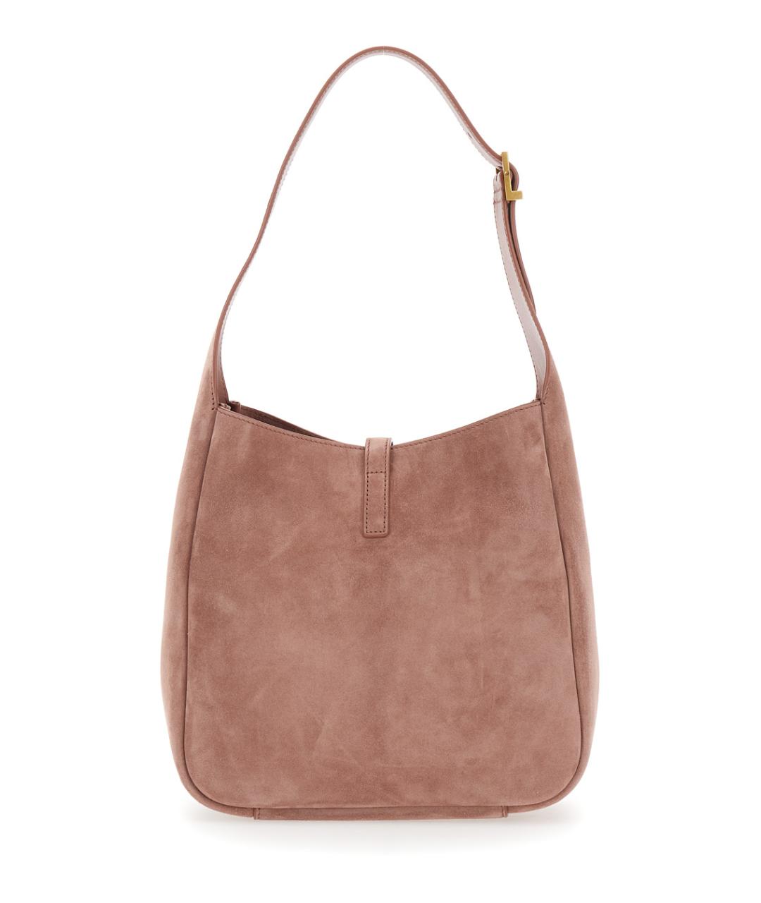 SAINT LAURENT Розовая замшевая сумка через плечо, фото 2