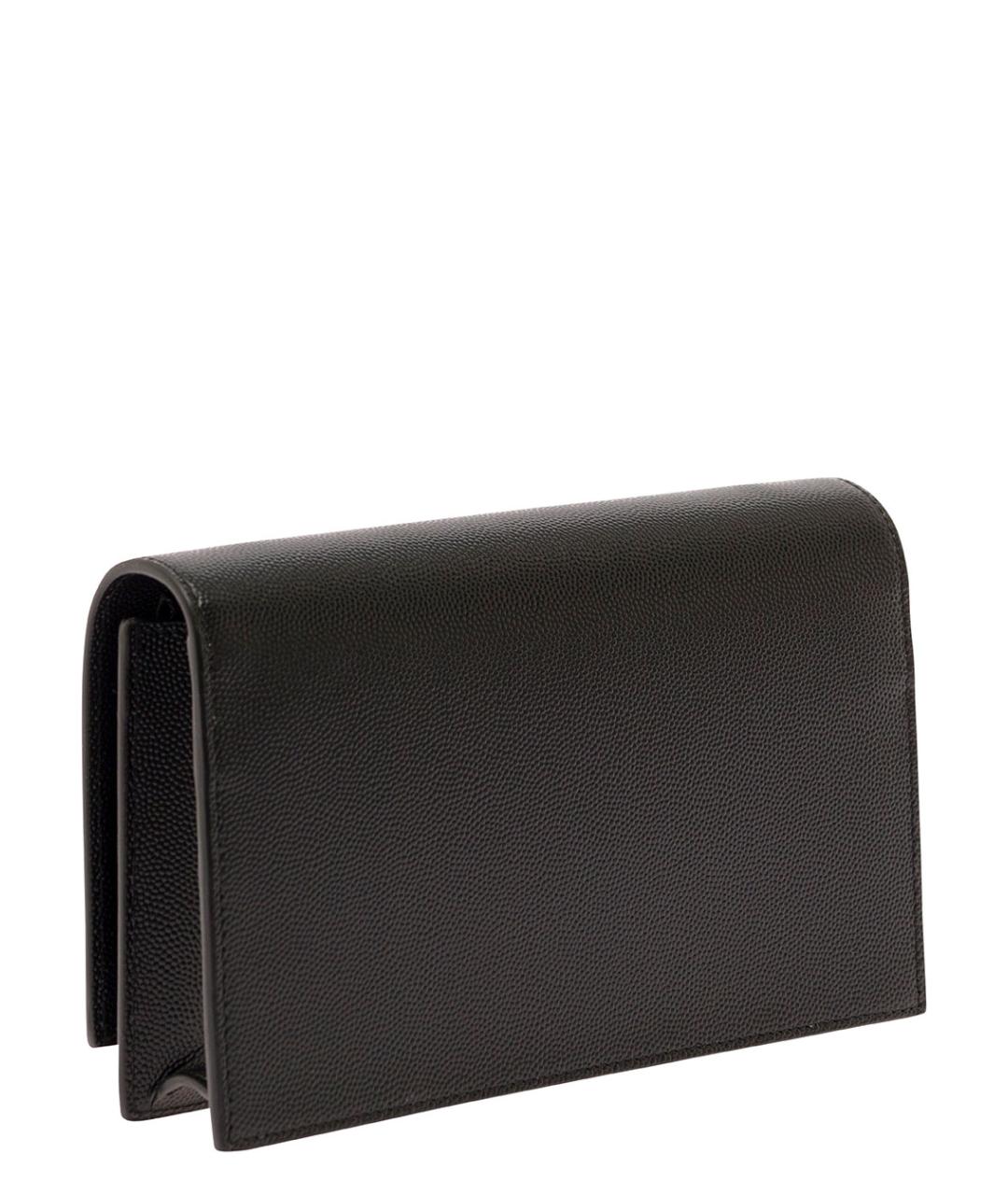 SAINT LAURENT Черная кожаная сумка через плечо, фото 2