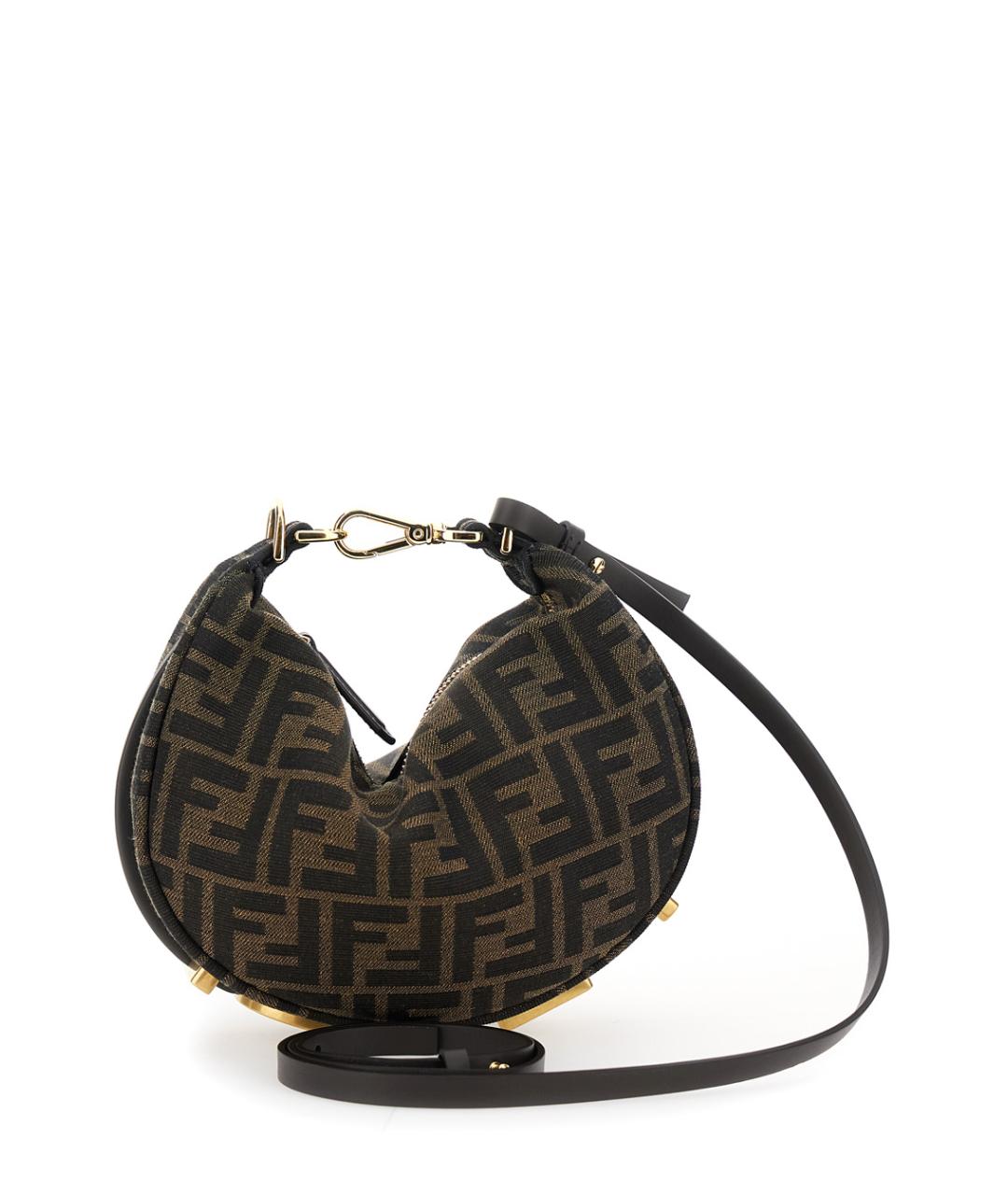 FENDI Коричневая хлопковая сумка через плечо, фото 2