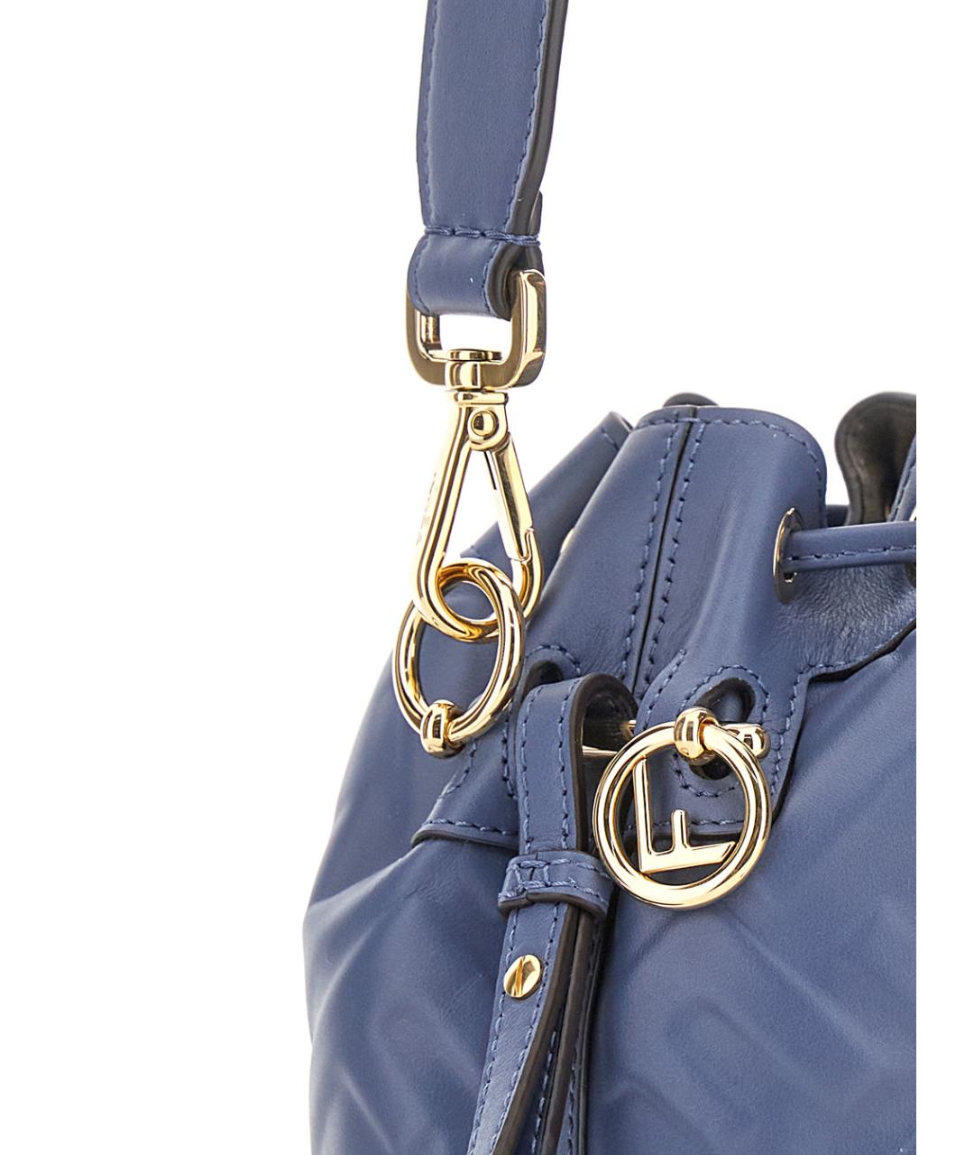 FENDI Синяя кожаная сумка через плечо, фото 3