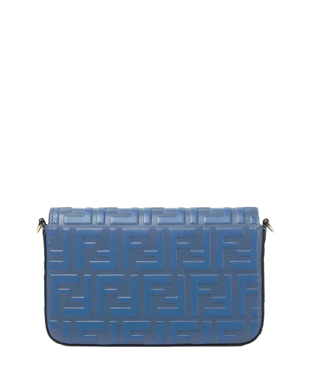 FENDI Синяя кожаная сумка через плечо, фото 2