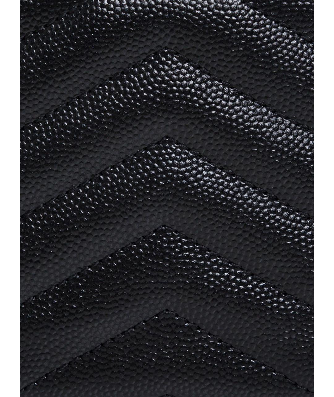 SAINT LAURENT Черный кожаный кошелек, фото 4