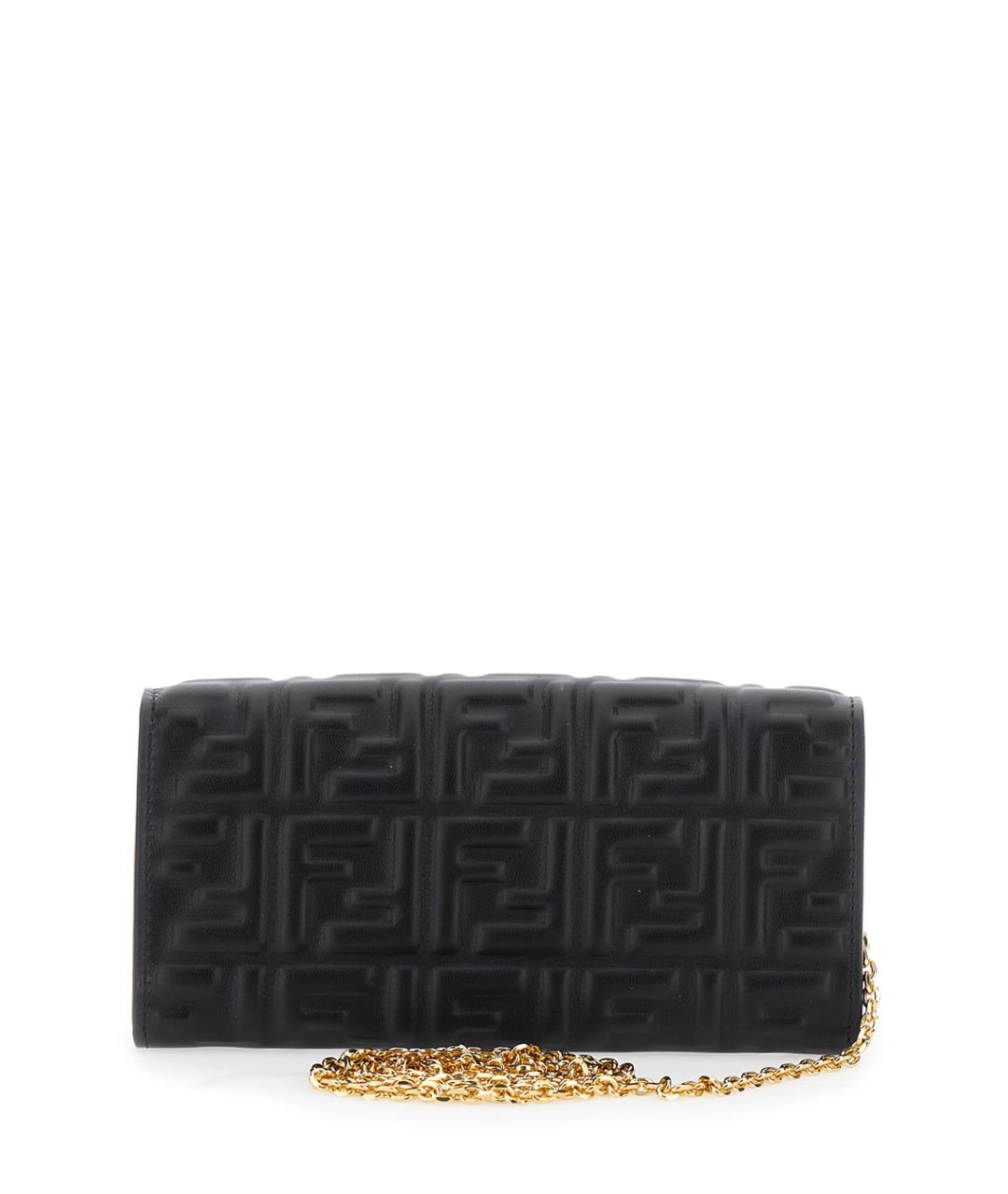 FENDI Черная кожаная сумка через плечо, фото 2