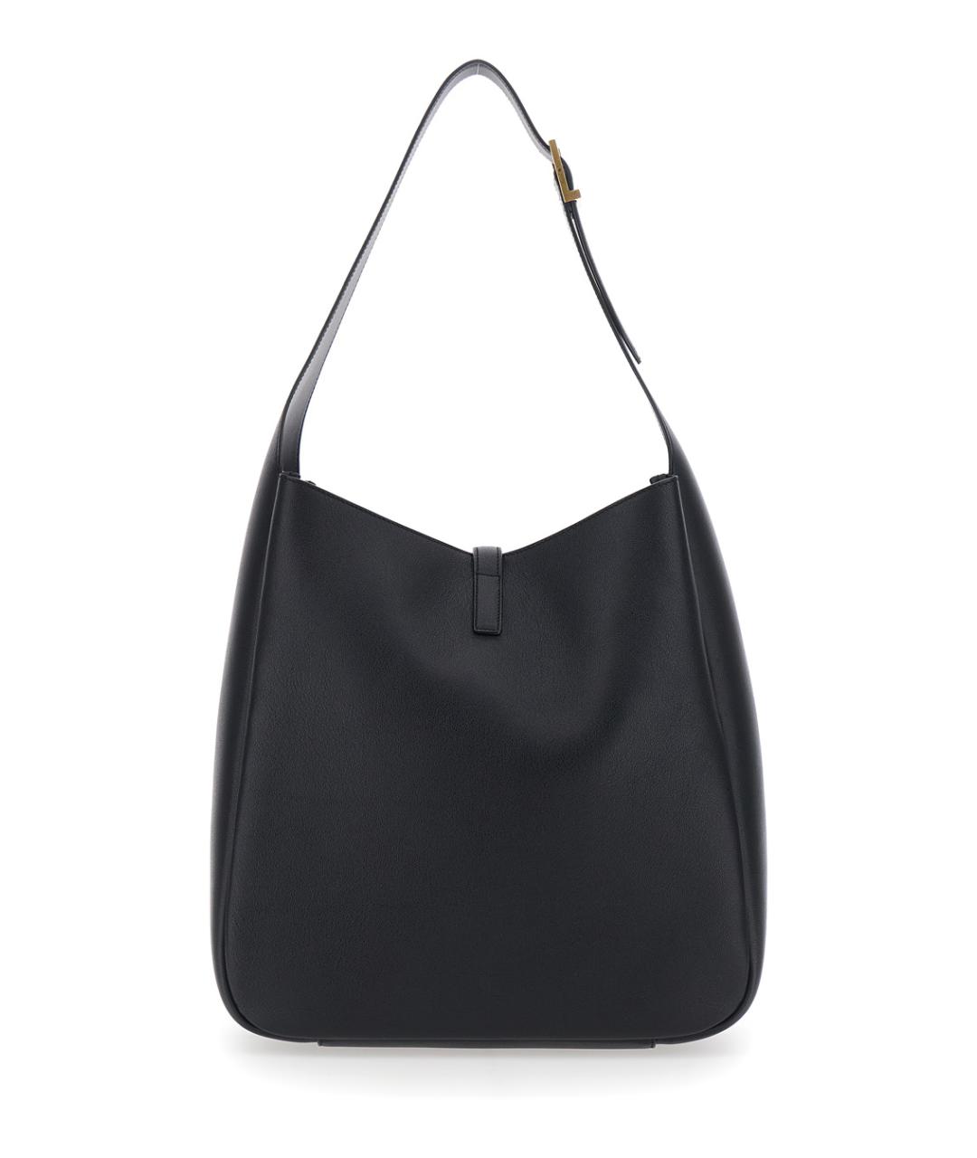 SAINT LAURENT Черная кожаная сумка через плечо, фото 2