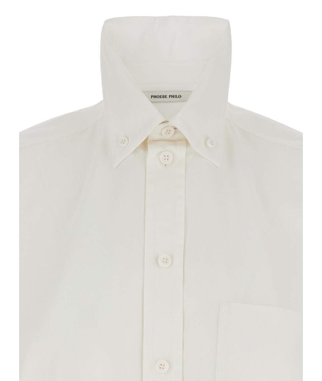 PHOEBE PHILO Белая хлопковая рубашка, фото 5