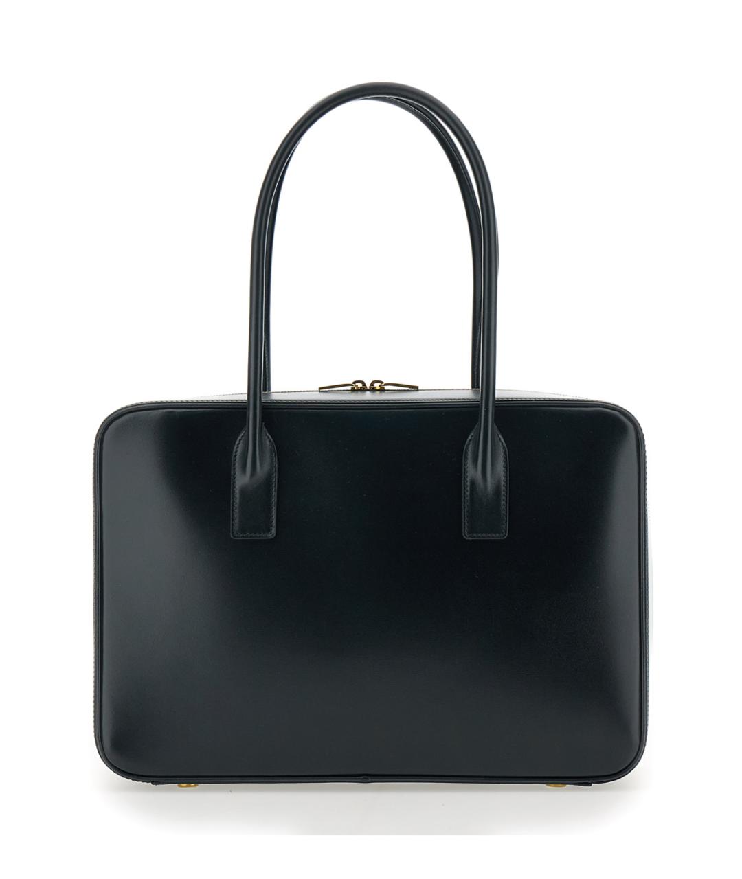 SAINT LAURENT Черная кожаная сумка тоут, фото 2