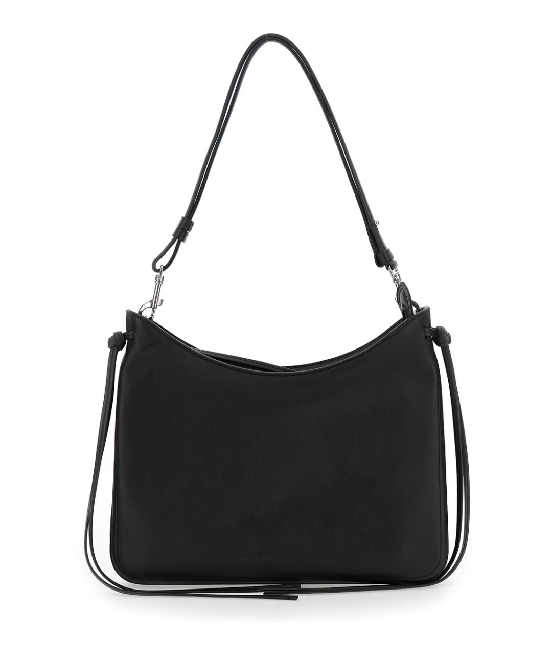 PHOEBE PHILO Черная кожаная сумка через плечо, фото 1