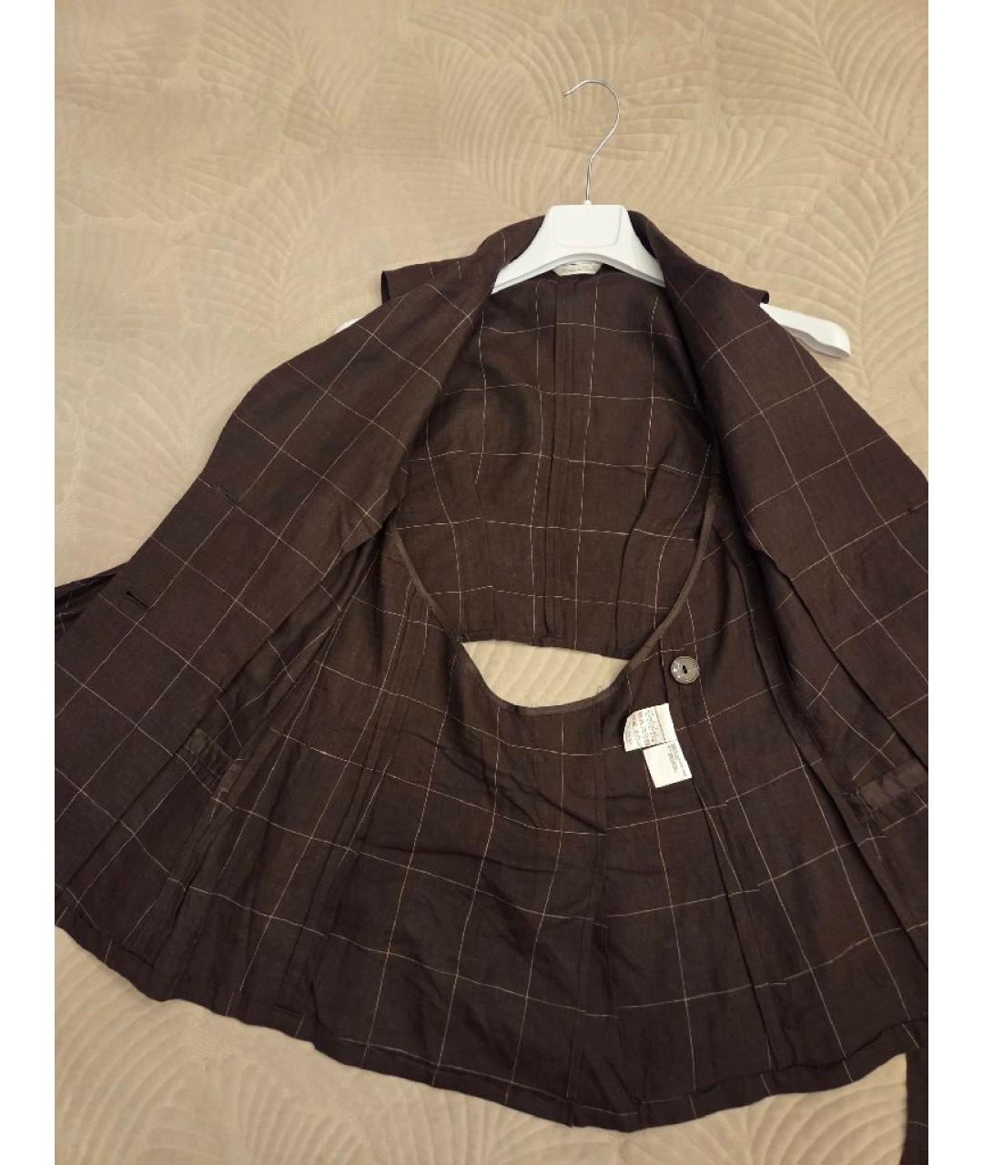 MAX MARA Коричневый льняной жилет, фото 6