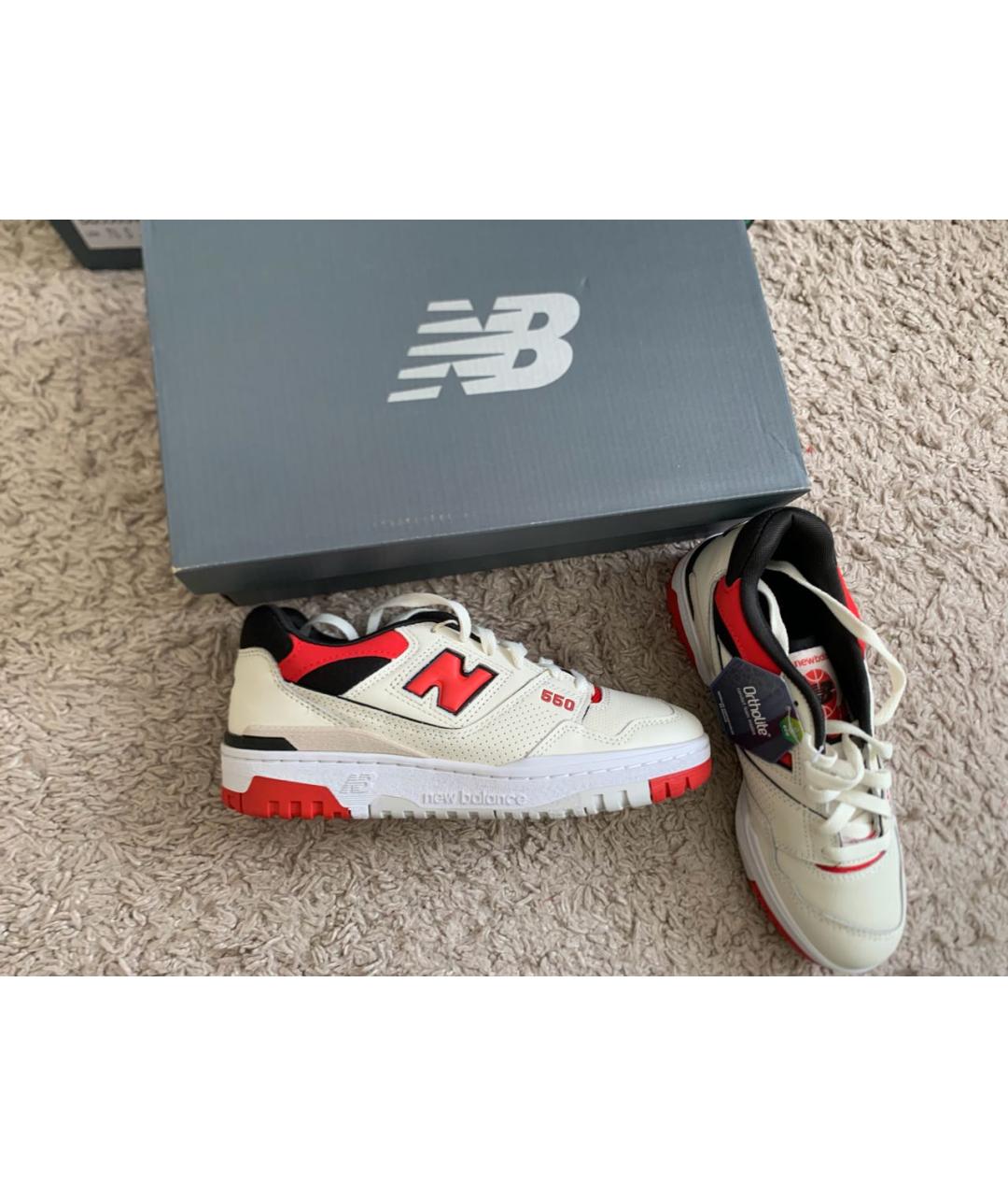 NEW BALANCE Белые кожаные кроссовки, фото 7