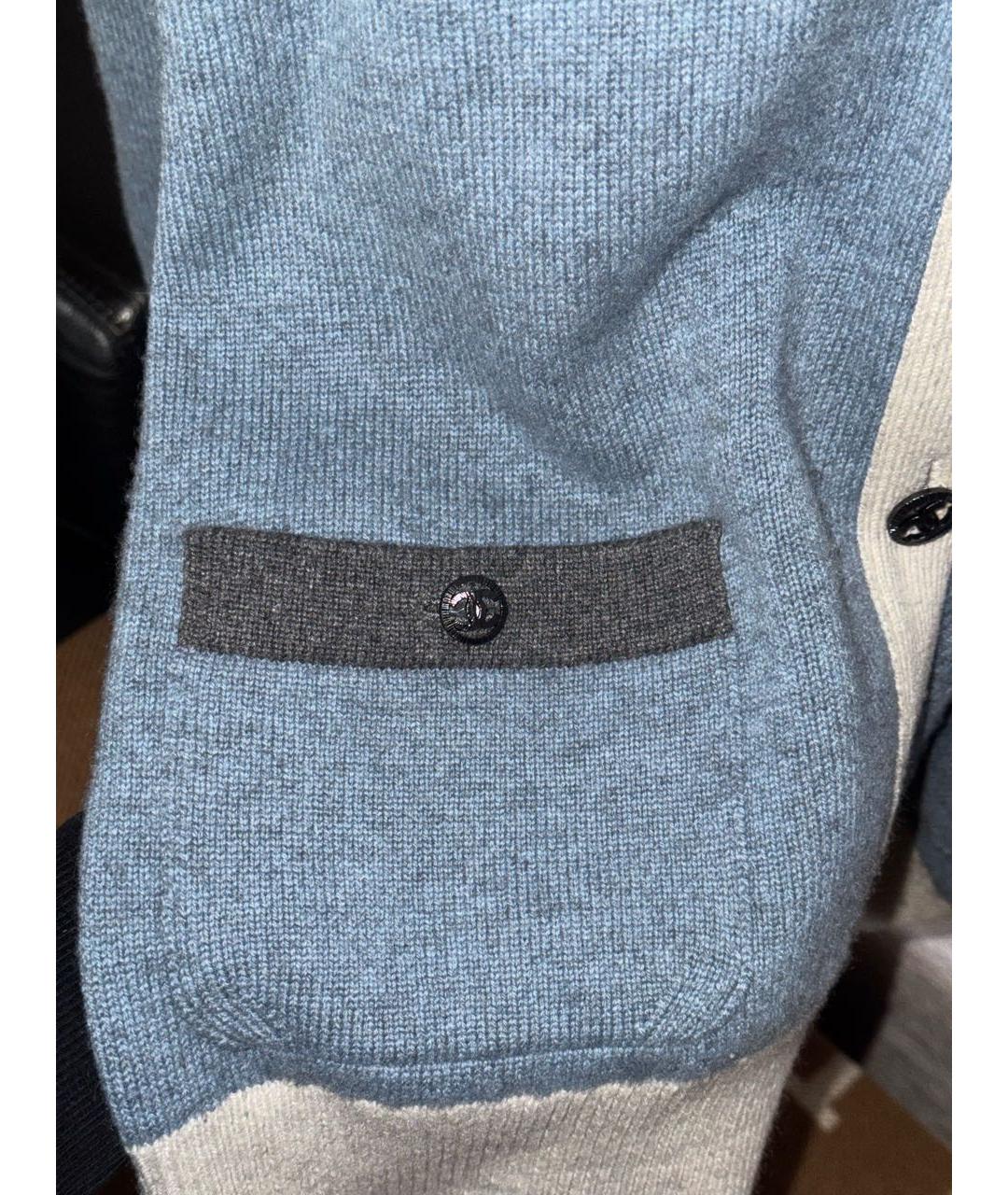 CHANEL Голубой кашемировый кардиган, фото 5