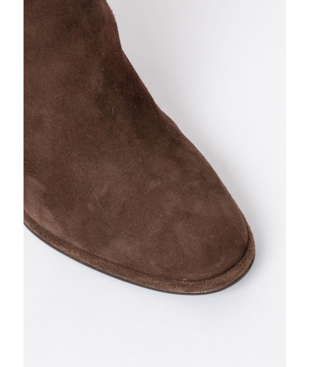 LE SILLA Коричневые замшевые сапоги, фото 2