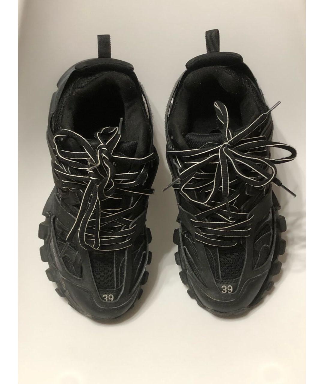 BALENCIAGA Черные текстильные высокие кроссовки / кеды, фото 2