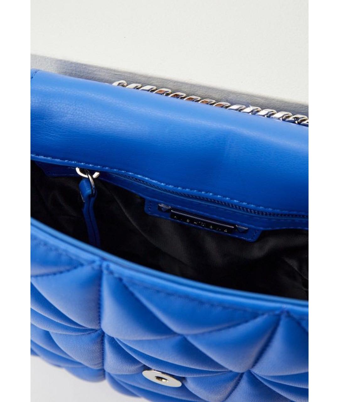 JOHN RICHMOND Синяя сумка через плечо из искусственной кожи, фото 4