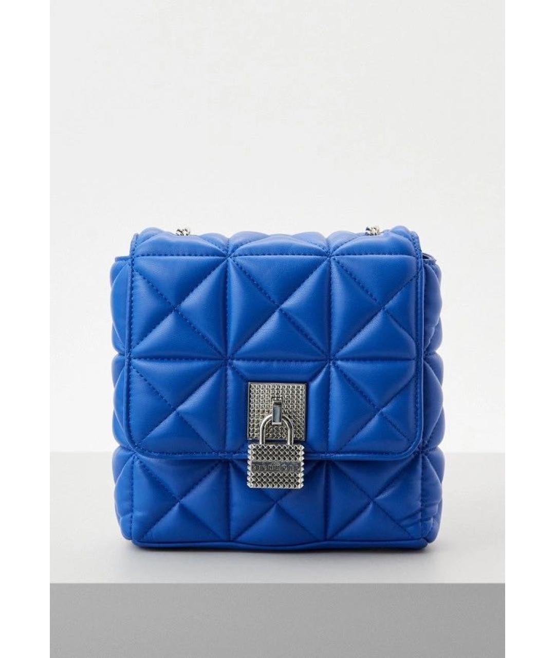 JOHN RICHMOND Синяя сумка через плечо из искусственной кожи, фото 7