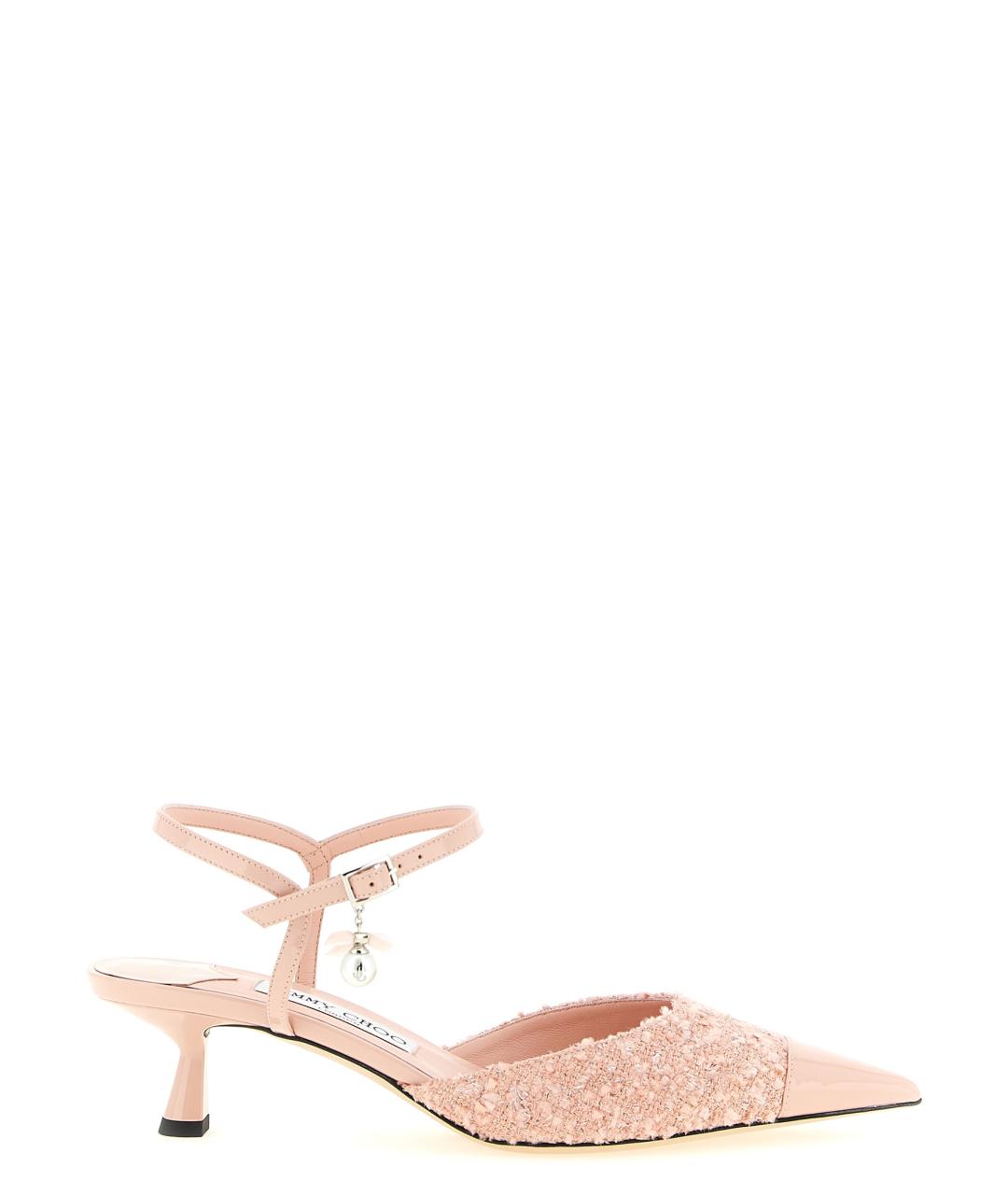 JIMMY CHOO Розовые текстильные туфли, фото 1