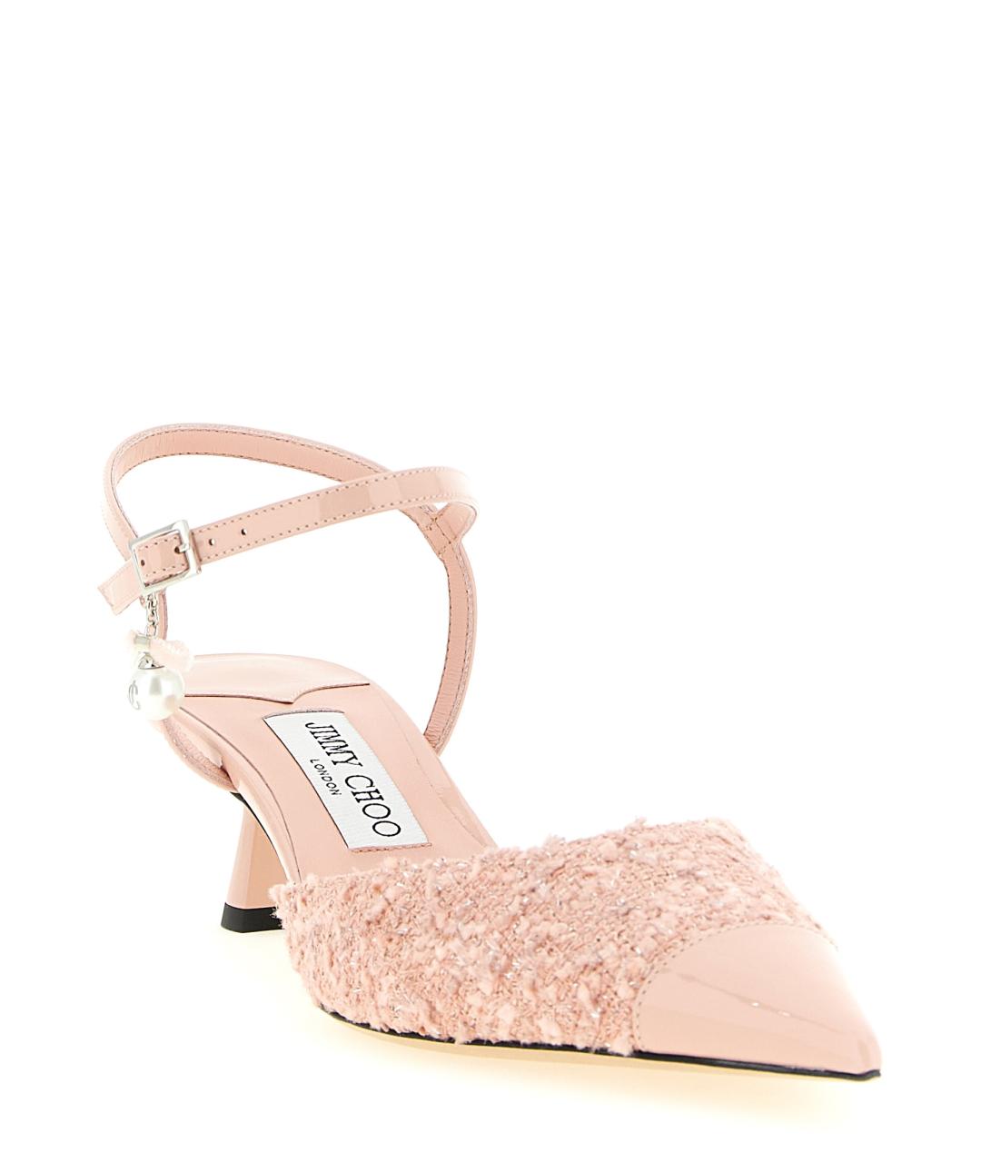 JIMMY CHOO Розовые текстильные туфли, фото 2