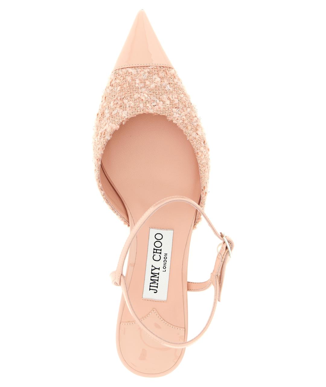 JIMMY CHOO Розовые текстильные туфли, фото 4