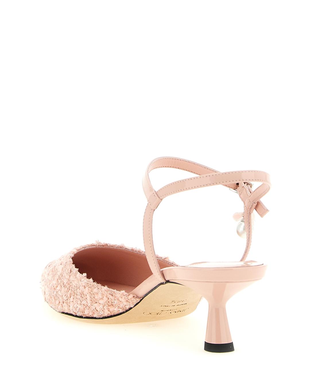 JIMMY CHOO Розовые текстильные туфли, фото 3