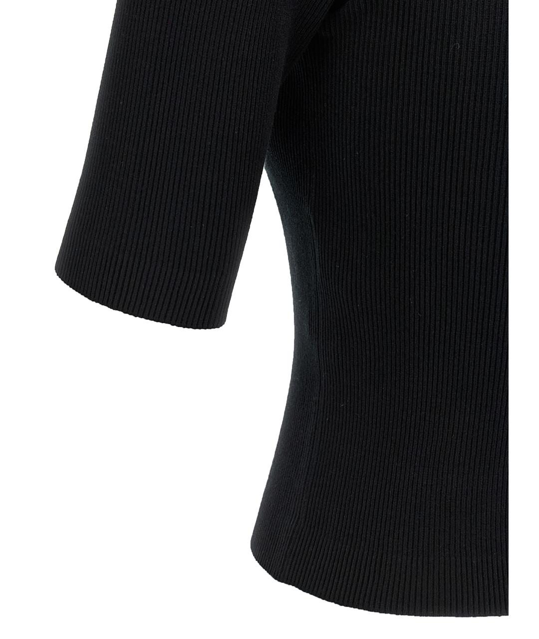 AURALEE Черная хлопковая футболка, фото 4