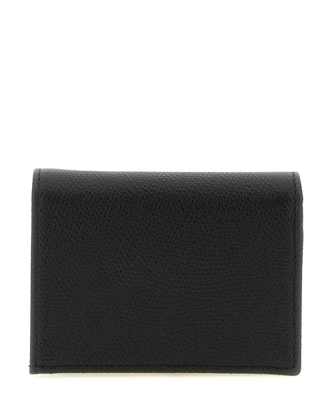 VALENTINO Черный кожаный кошелек, фото 2