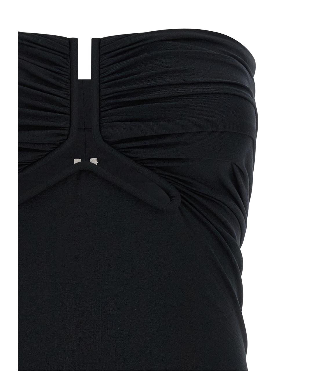 RICK OWENS Черная хлопковая майка, фото 3