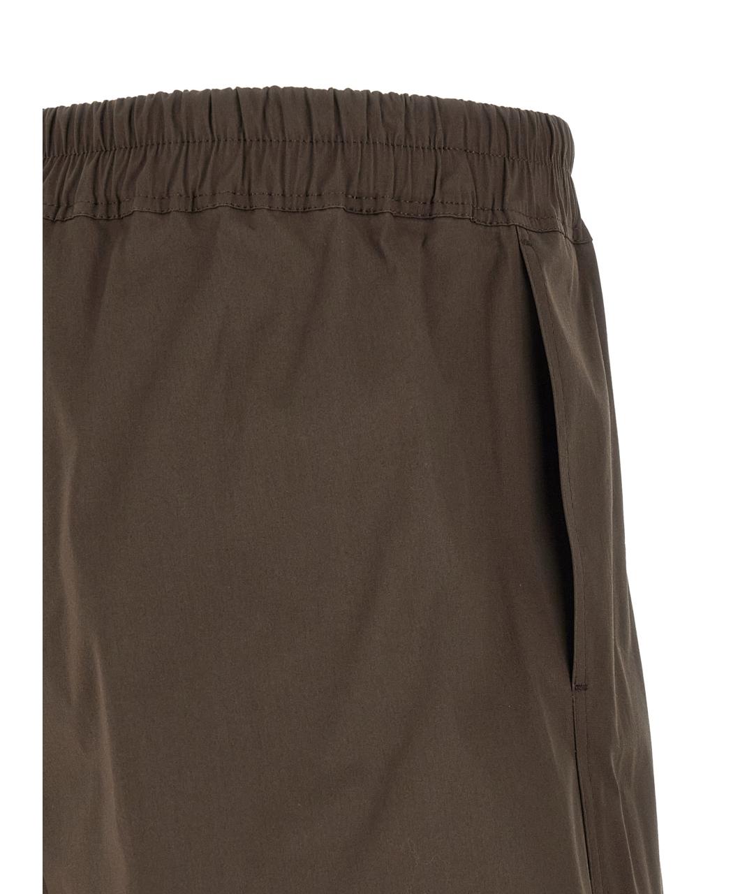 RICK OWENS Коричневые хлопковые шорты, фото 4