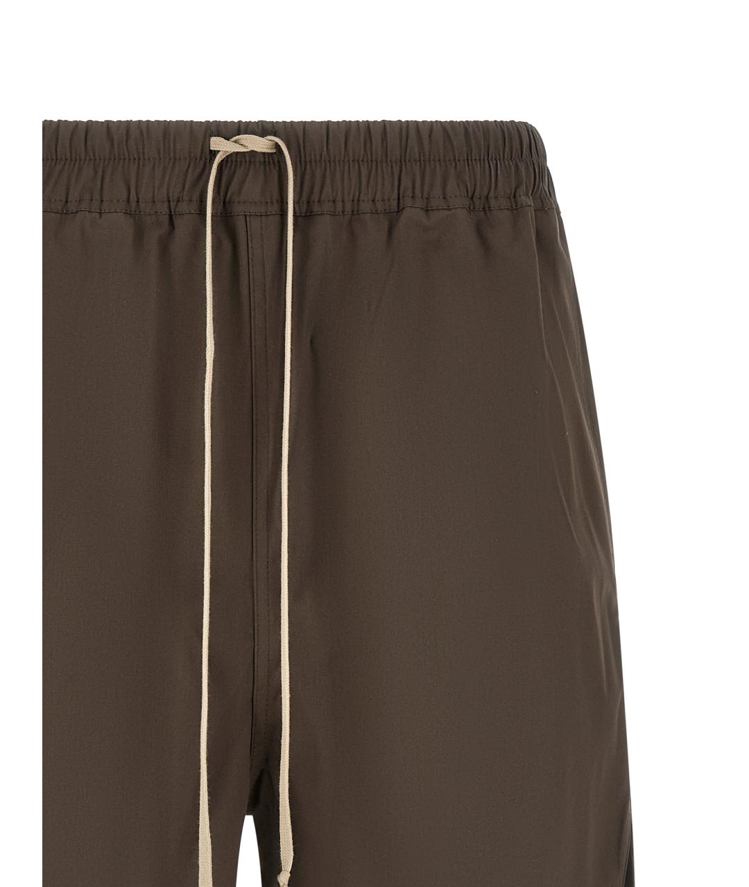 RICK OWENS Коричневые хлопковые шорты, фото 3