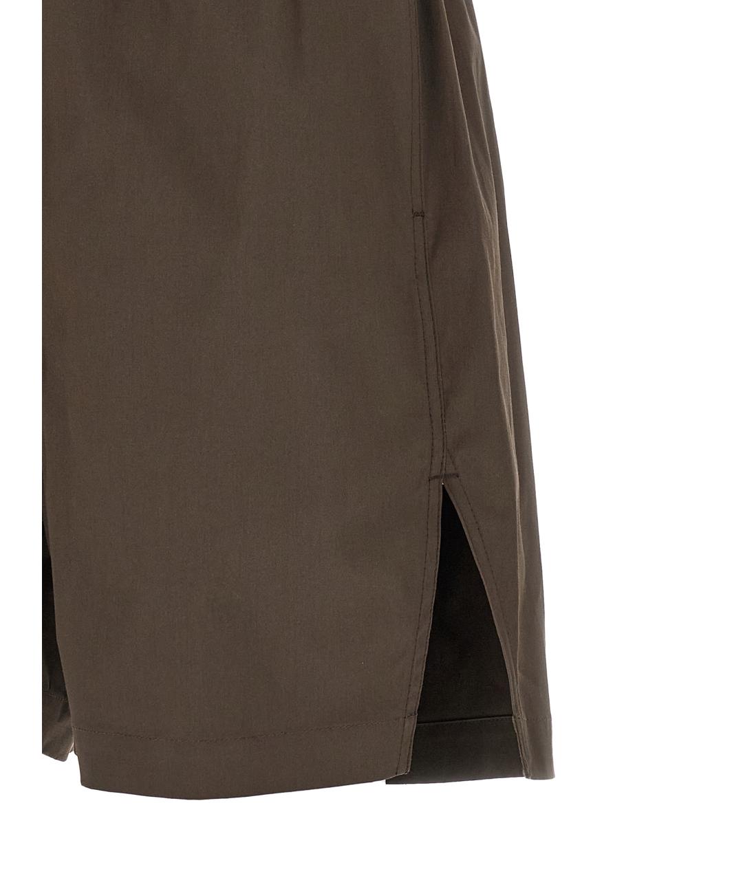 RICK OWENS Коричневые хлопковые шорты, фото 5