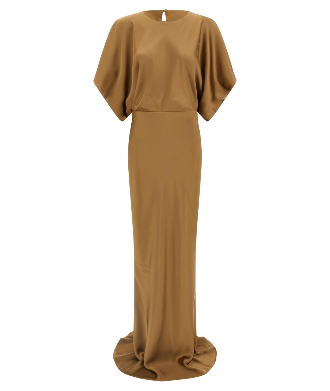 NORMA KAMALI Бежевое полиэстеровое вечернее платье, фото 1
