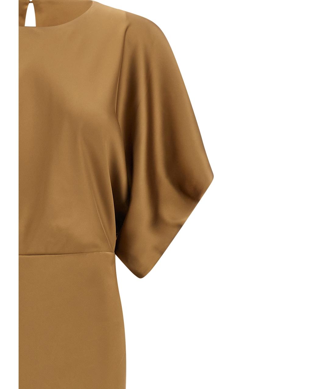 NORMA KAMALI Бежевое полиэстеровое вечернее платье, фото 3