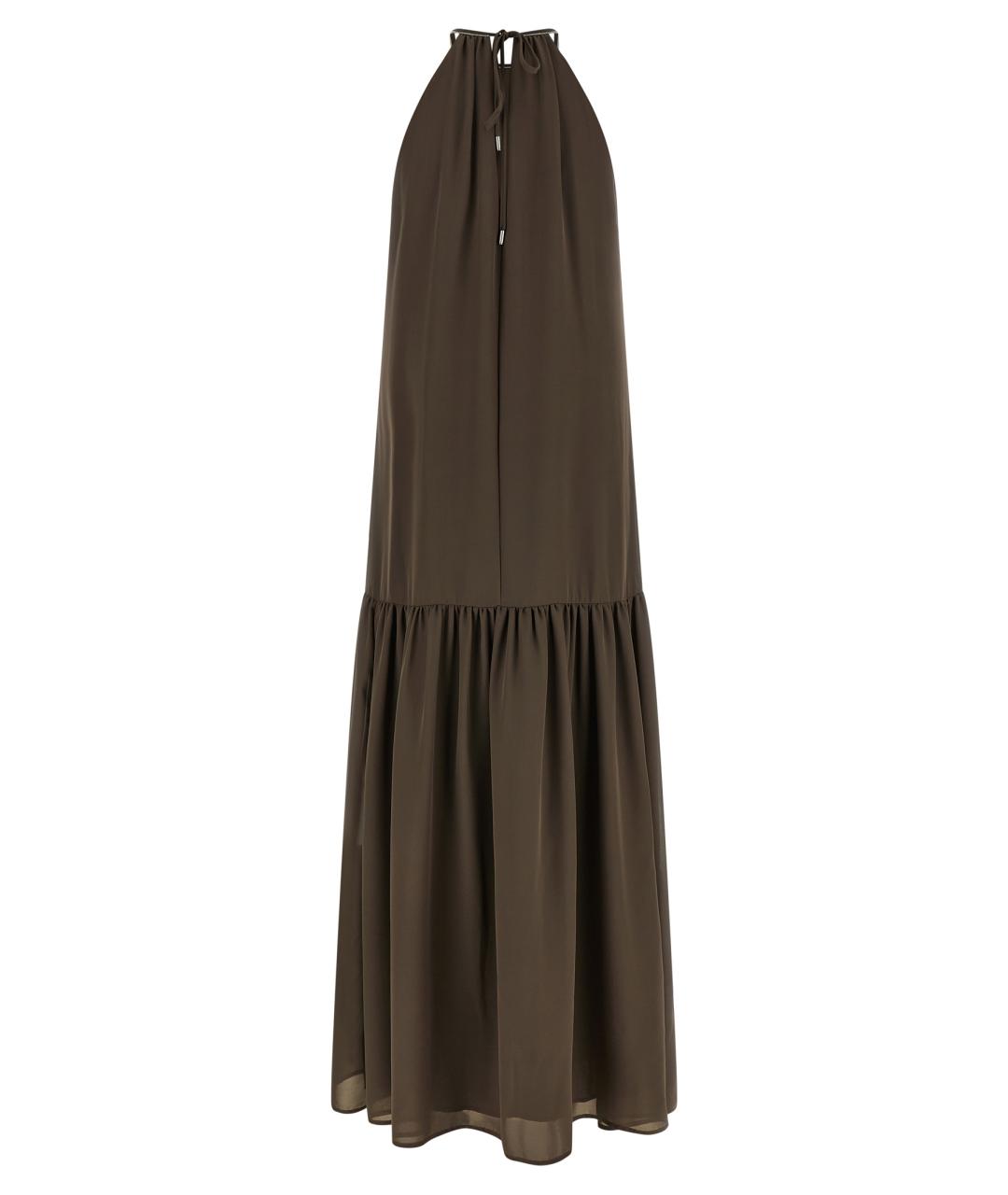 PESERICO Коричневое полиэстеровое повседневное платье, фото 2
