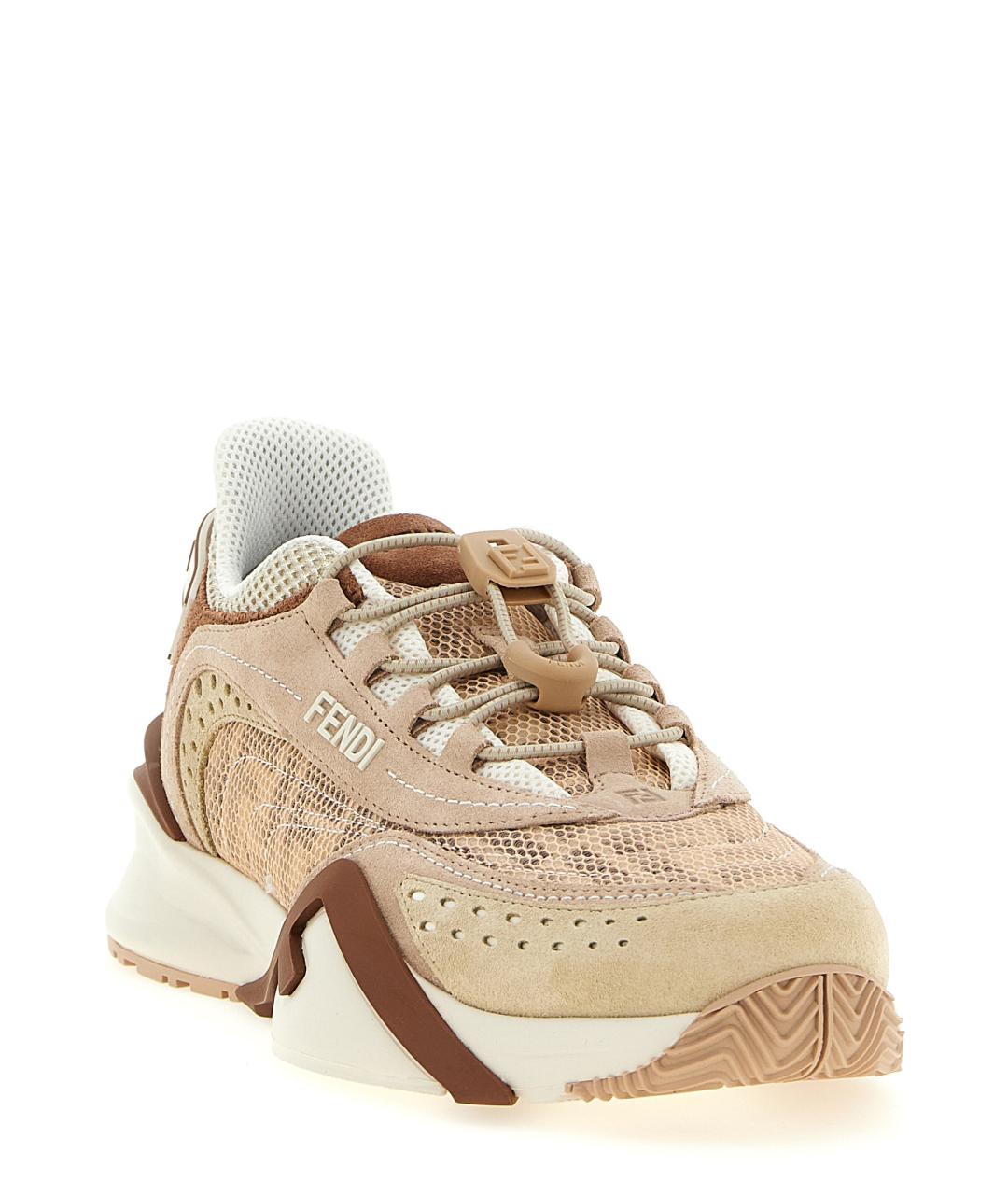 FENDI Розовые синтетические кроссовки, фото 3