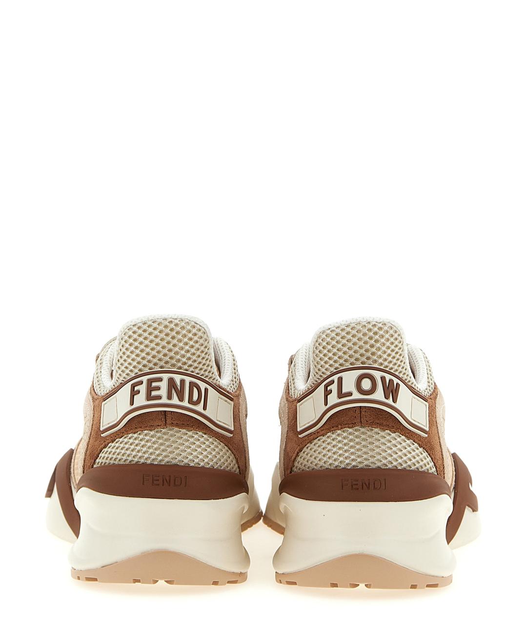 FENDI Розовые синтетические кроссовки, фото 2