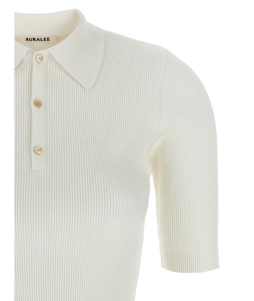 AURALEE Белая хлопковая футболка, фото 3