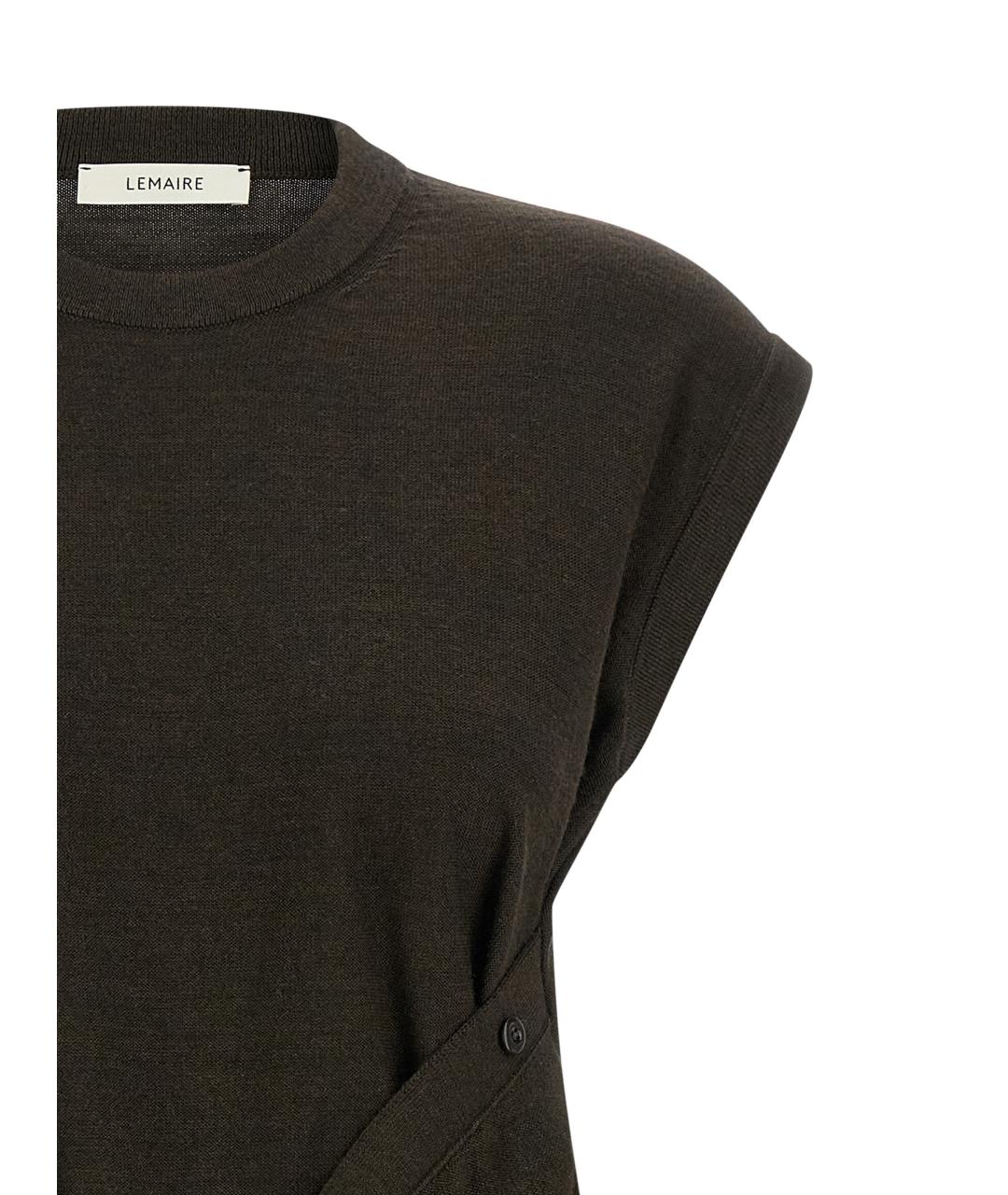 LEMAIRE Коричневая шерстяная жилетка, фото 3