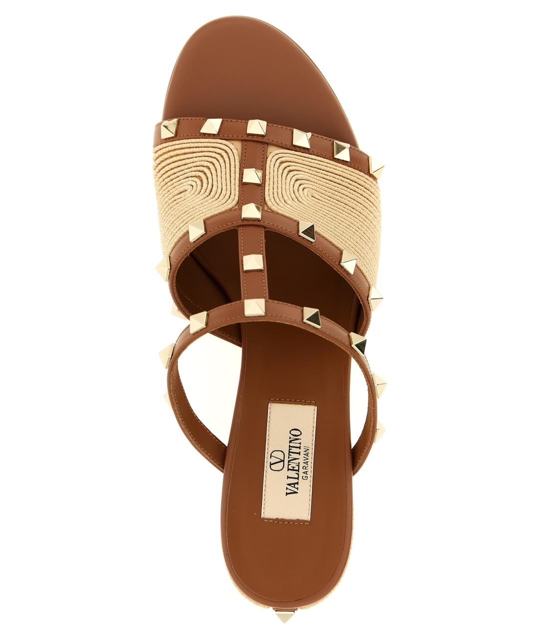 VALENTINO Коричневые кожаные мюли, фото 4