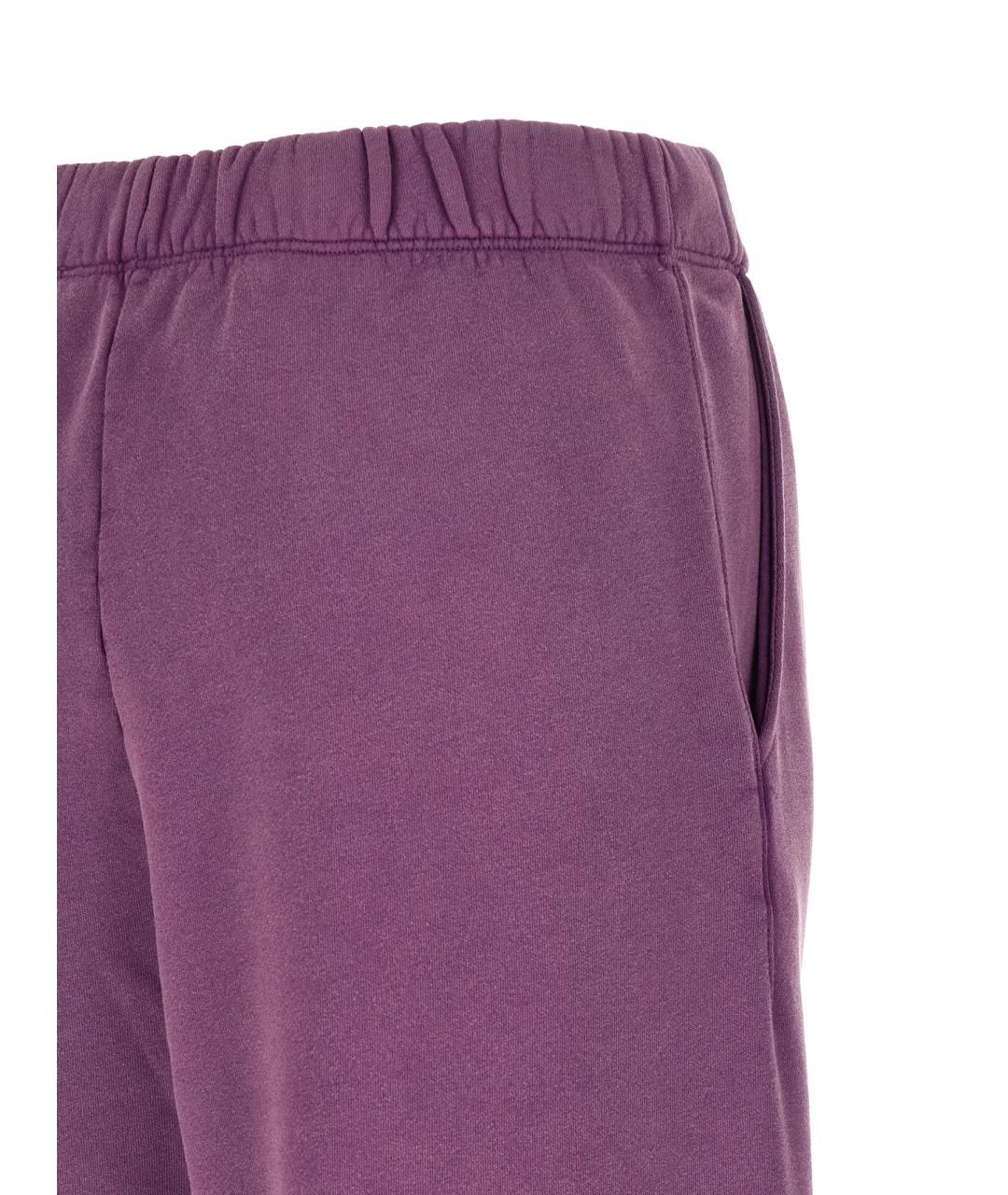 THE ATTICO Фиолетовые хлопковые спортивные брюки и шорты, фото 4