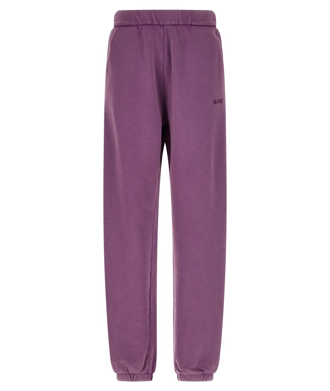 THE ATTICO Фиолетовые хлопковые спортивные брюки и шорты, фото 1