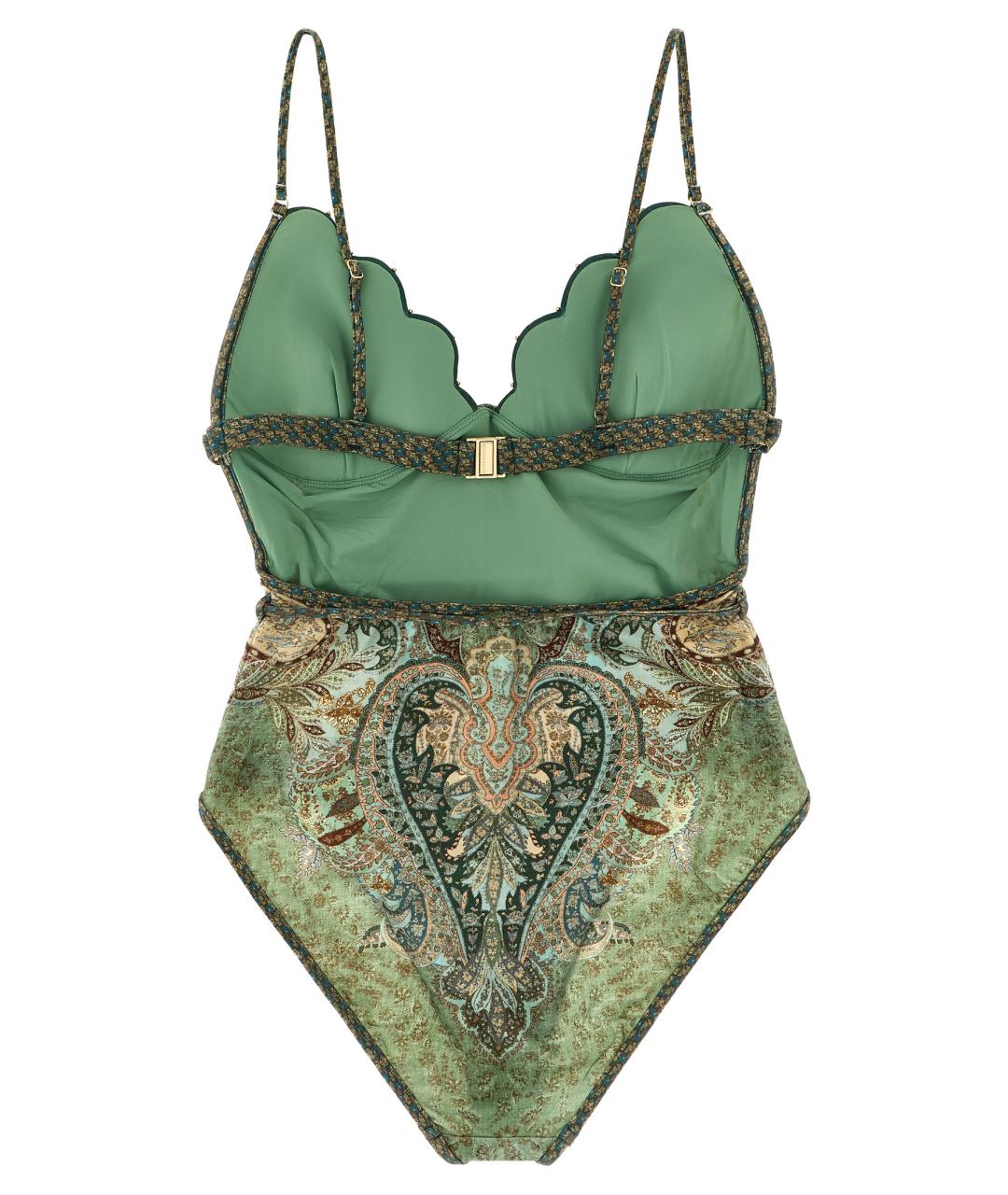ZIMMERMANN Зеленый полиамидовый купальник, фото 2