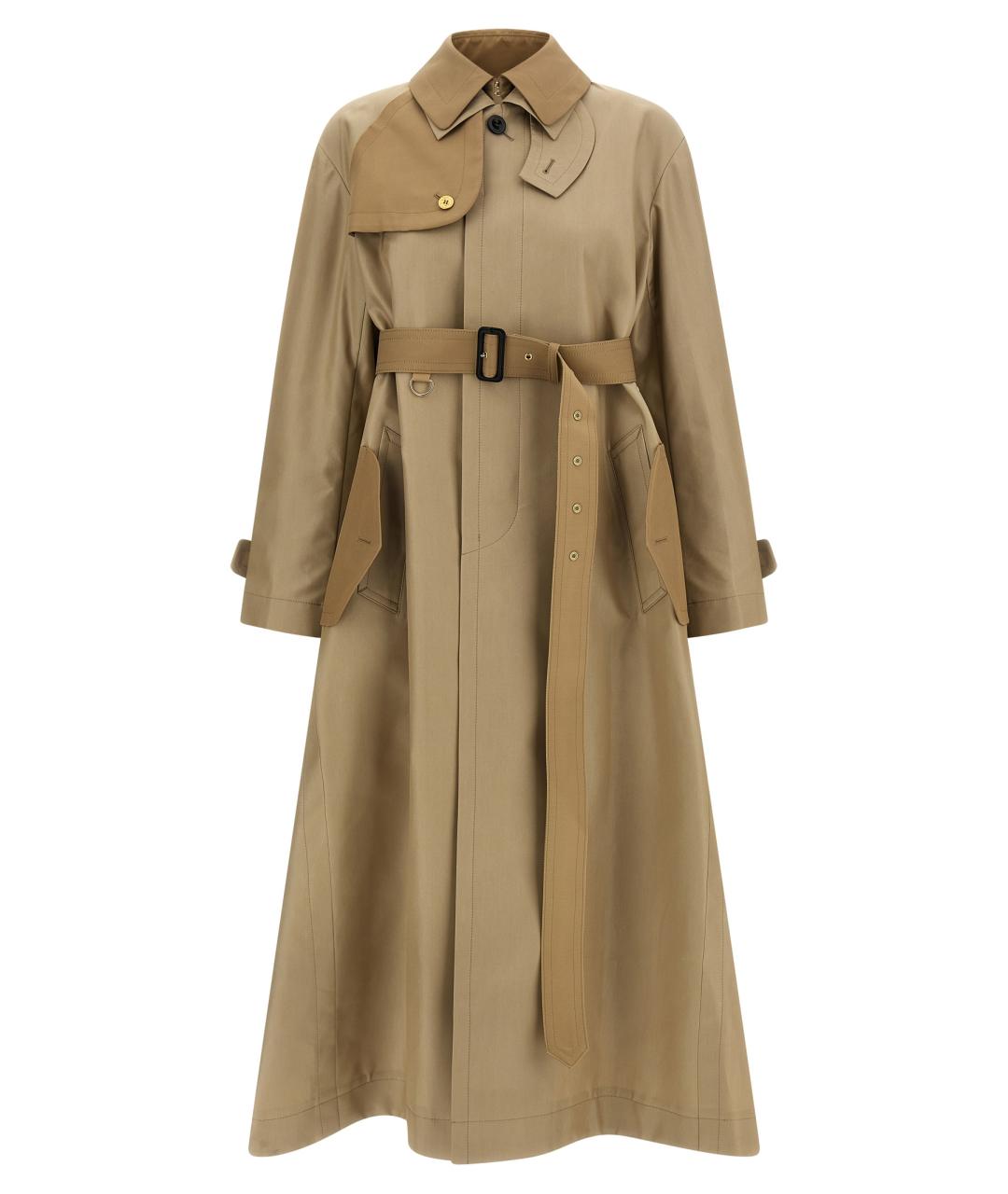 SACAI Бежевый хлопковый тренч/плащ, фото 1