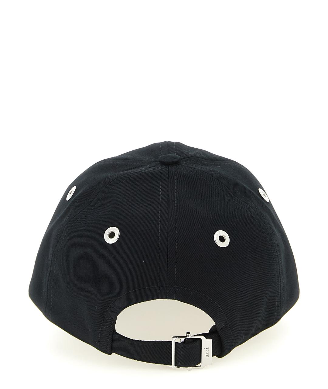 Ami Paris Черная хлопковая кепка/бейсболка, фото 3
