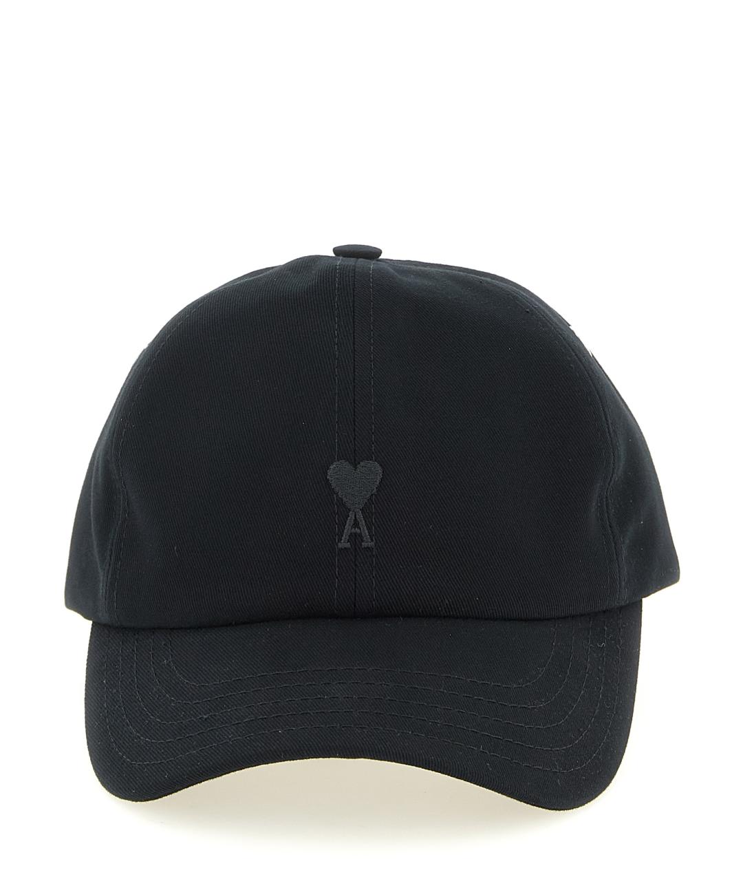 Ami Paris Черная хлопковая кепка/бейсболка, фото 1
