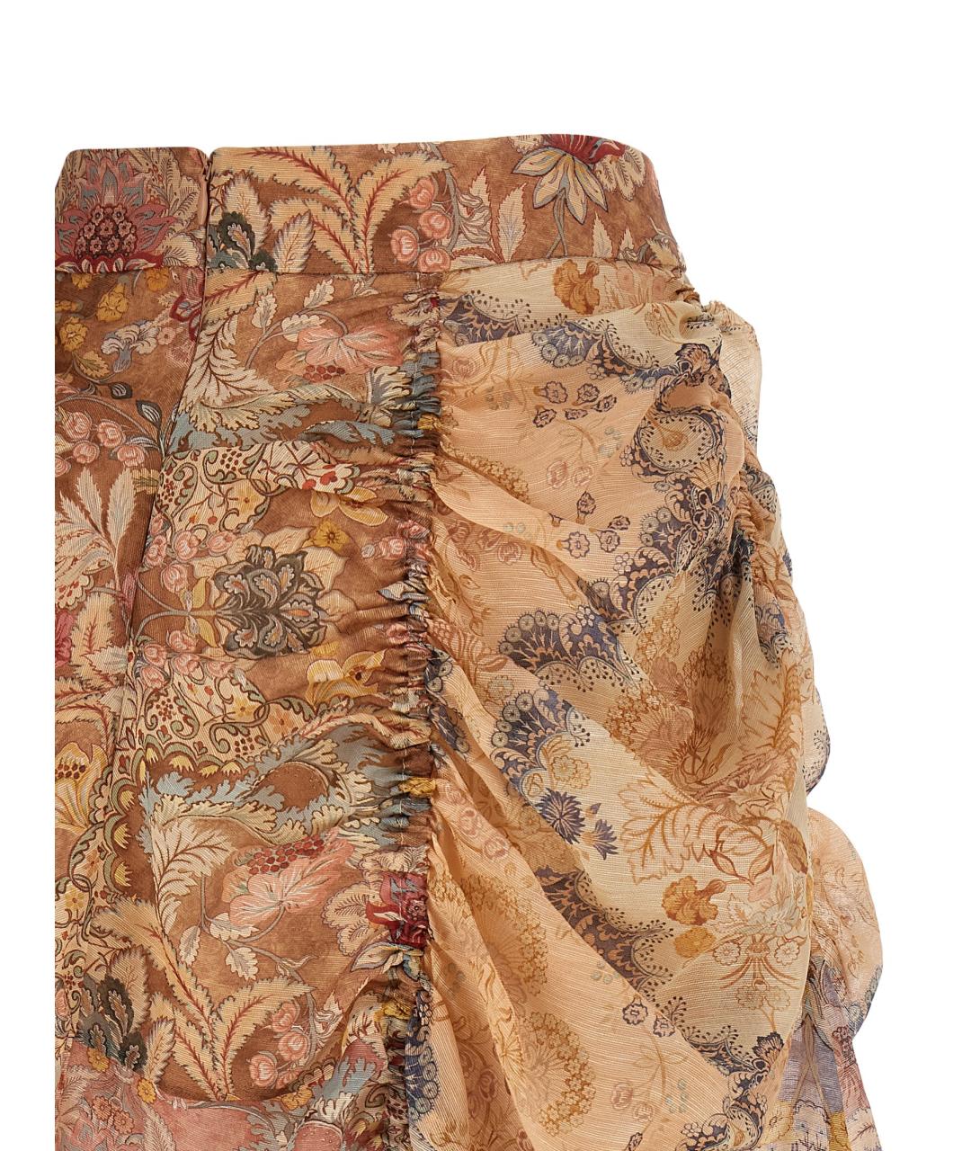 ZIMMERMANN Мульти шелковая юбка миди, фото 4