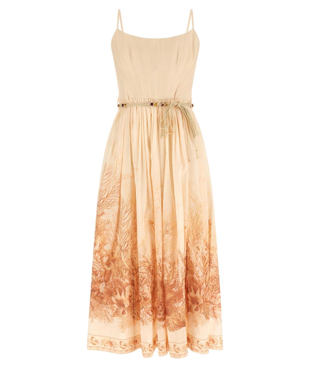 ZIMMERMANN Розовое хлопковое платье, фото 1