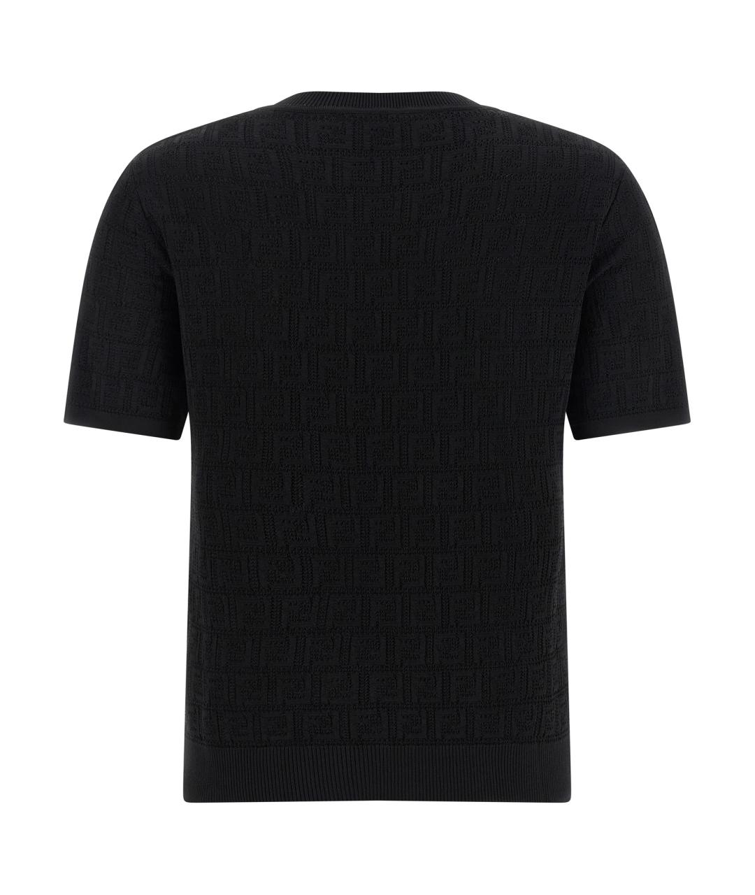 FENDI Черный хлопковый джемпер / свитер, фото 2