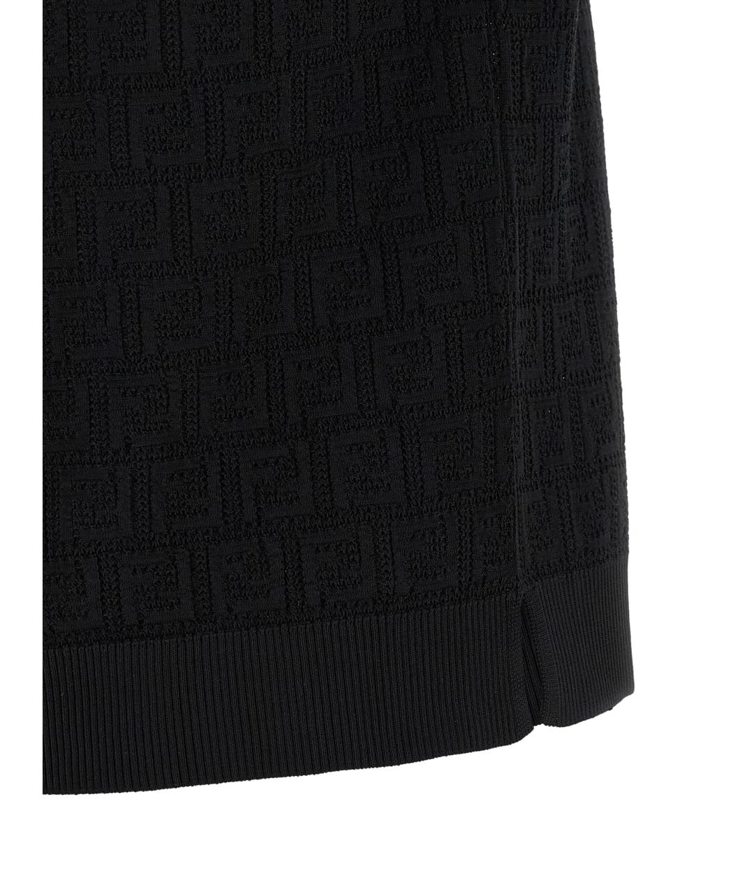 FENDI Черный хлопковый джемпер / свитер, фото 4