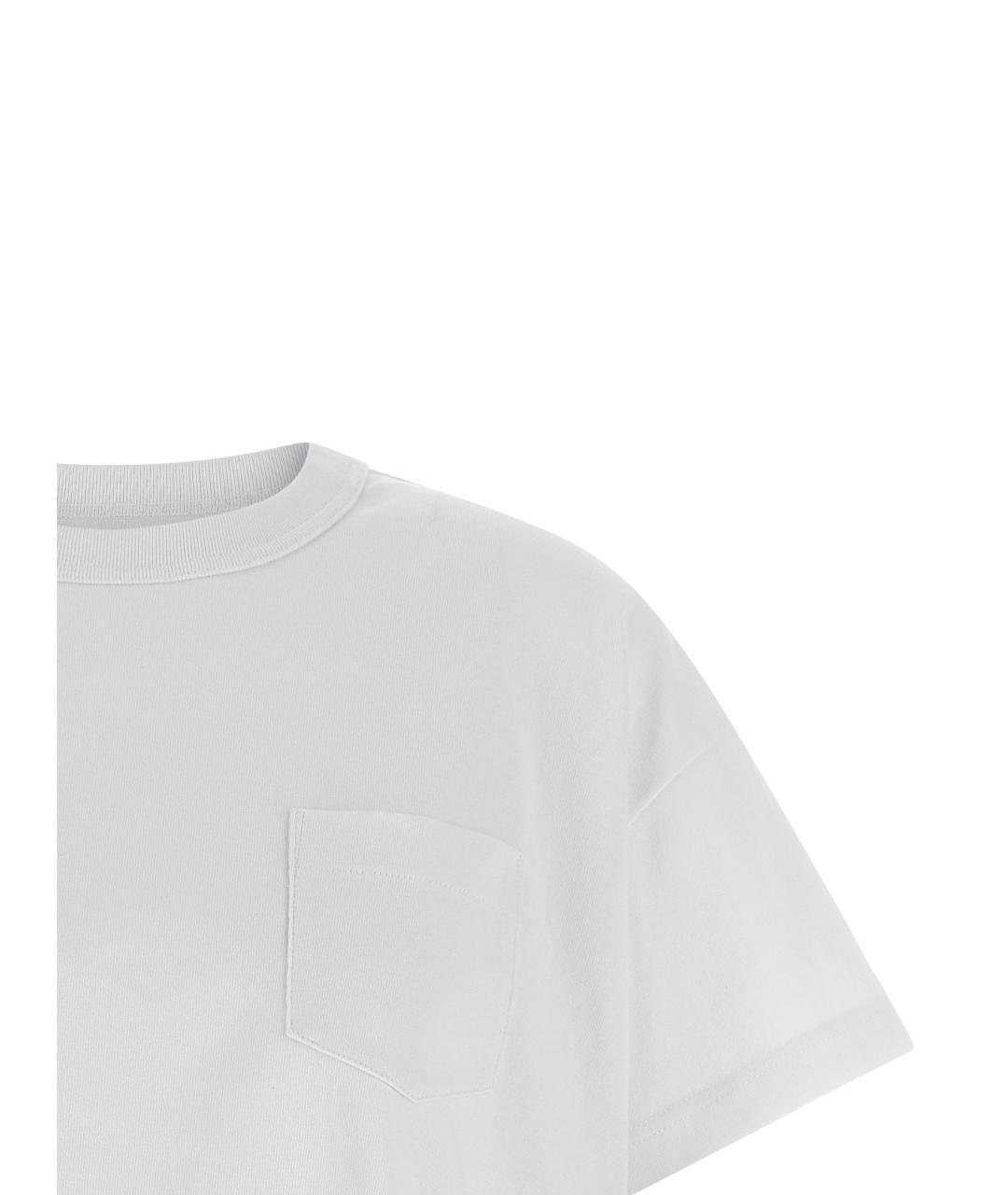 SACAI Белая хлопковая футболка, фото 3
