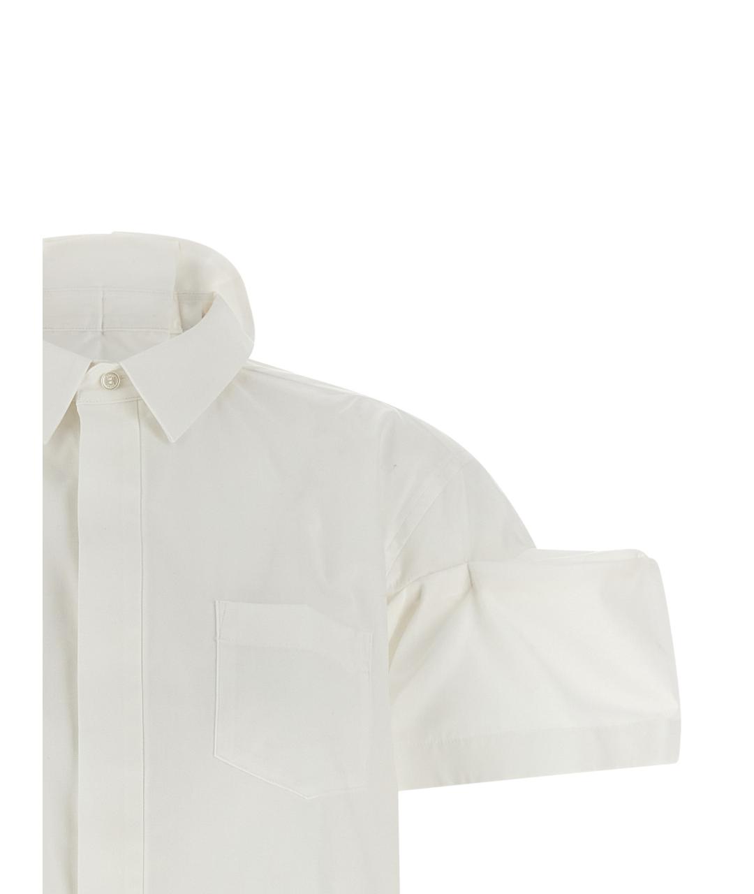 SACAI Белая хлопковая рубашка, фото 3